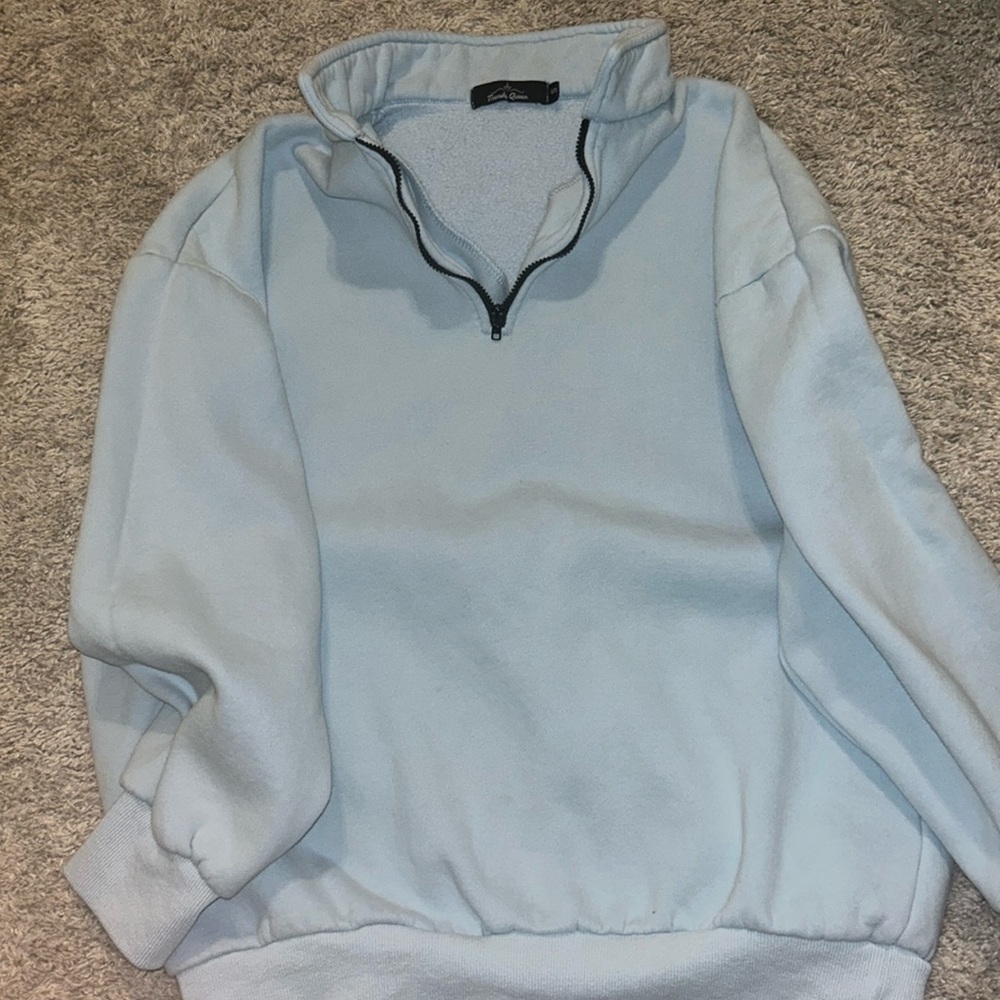 Light blue quarter zip